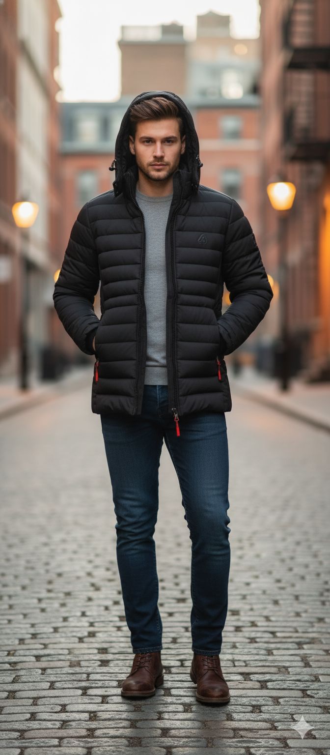 کاپشن مردانه مدل مغزی